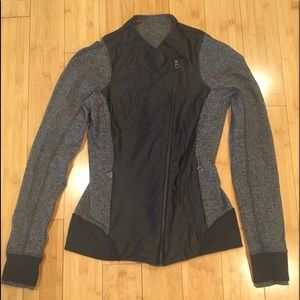 Textured lulu zip up